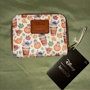 Loungefly Stitch Pumpkin Spice Latte White & Brown Wallet